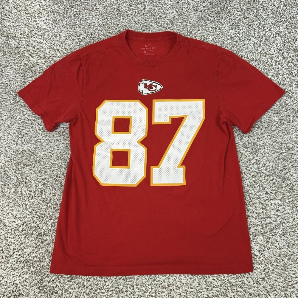 Kansas City Chiefs Shirt Mens Medium Red NFL Football Nike Travis Kelce 87 Tee T